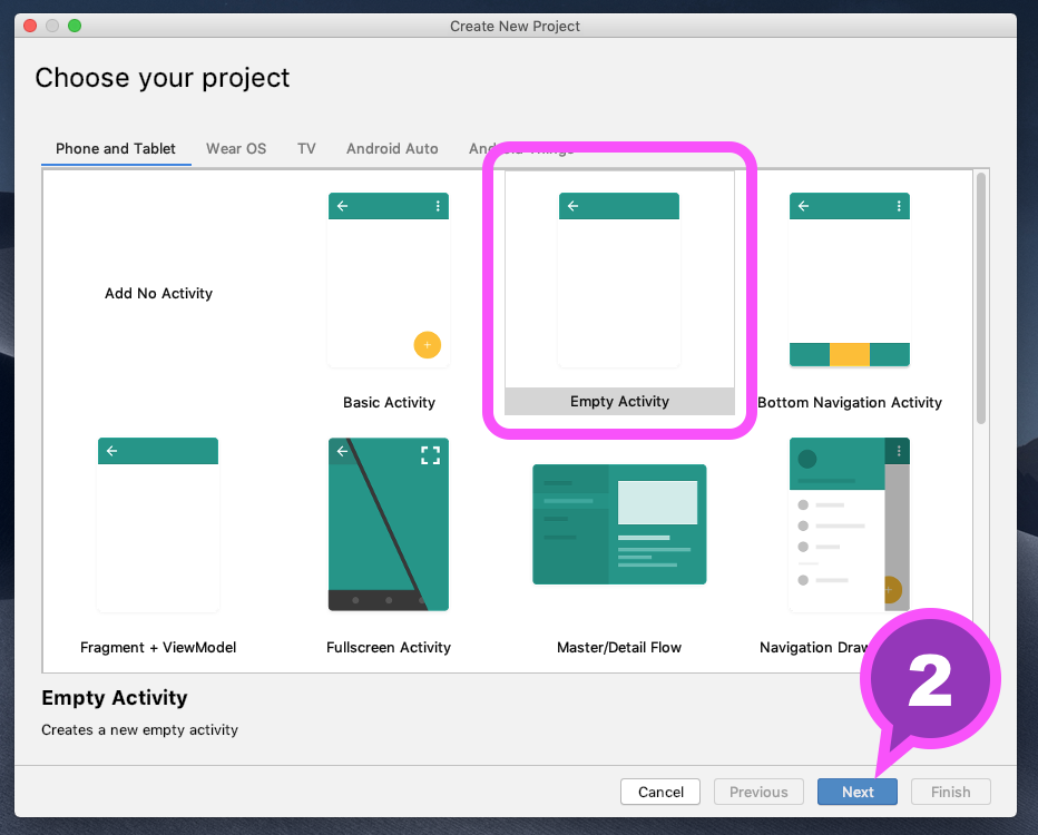 Click Create Project
